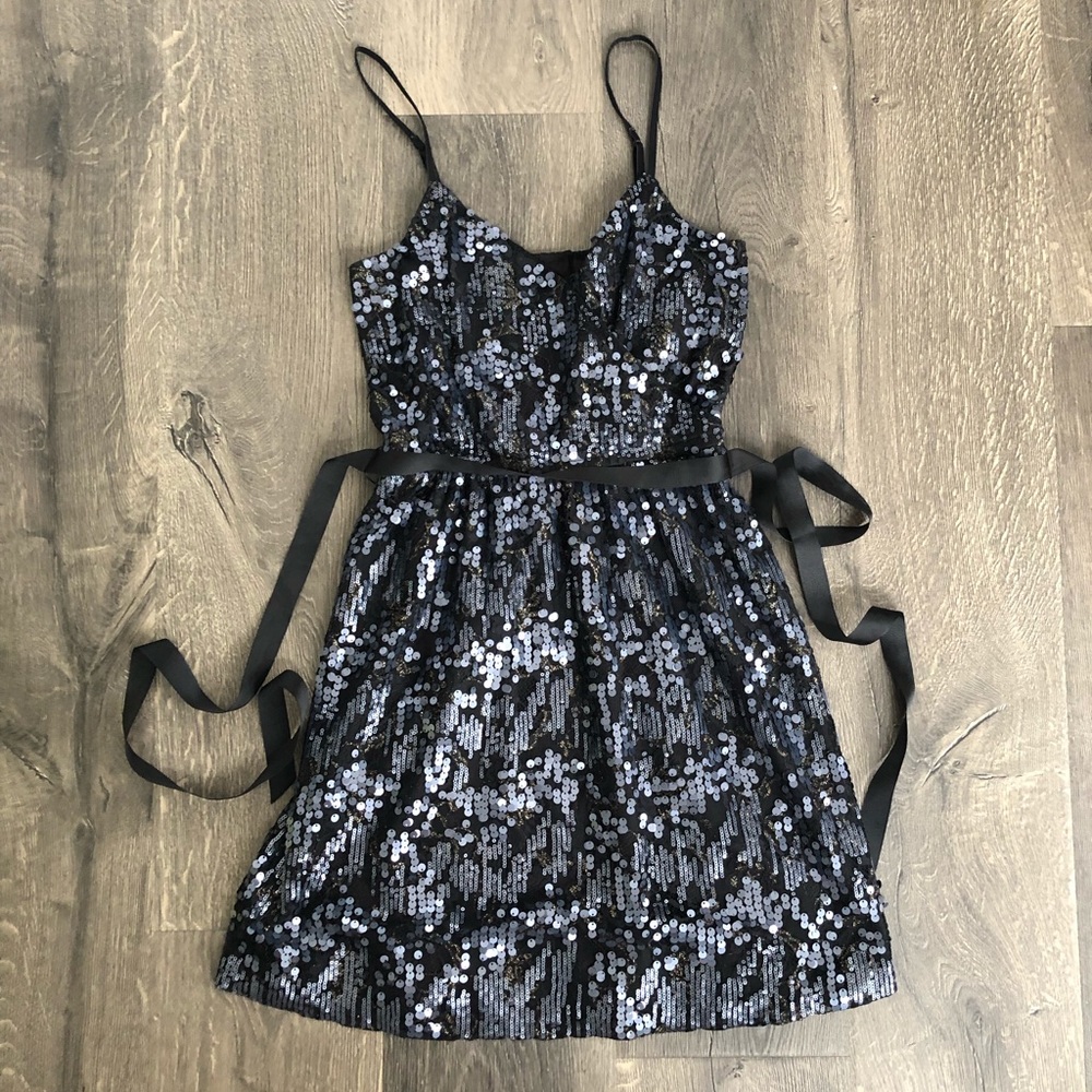Black sequin dress